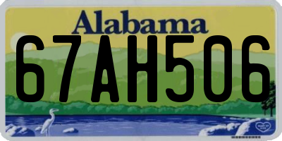 AL license plate 67AH506