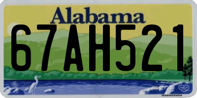 AL license plate 67AH521