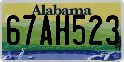 AL license plate 67AH523
