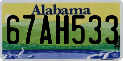 AL license plate 67AH533