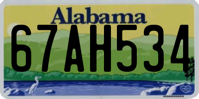 AL license plate 67AH534