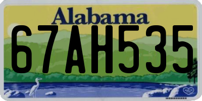 AL license plate 67AH535
