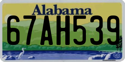 AL license plate 67AH539