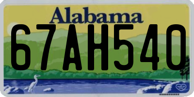 AL license plate 67AH540