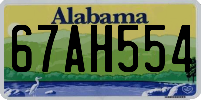AL license plate 67AH554