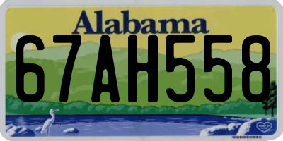 AL license plate 67AH558