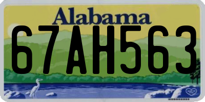 AL license plate 67AH563