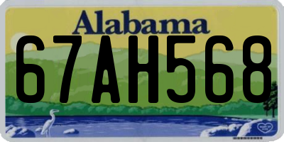 AL license plate 67AH568