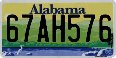AL license plate 67AH576