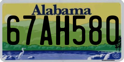 AL license plate 67AH580