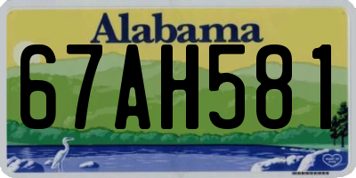 AL license plate 67AH581