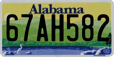 AL license plate 67AH582