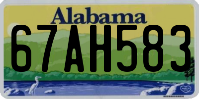 AL license plate 67AH583