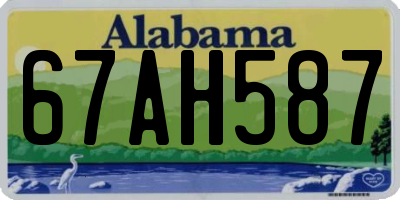 AL license plate 67AH587