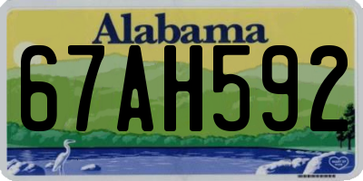 AL license plate 67AH592