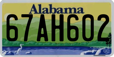 AL license plate 67AH602