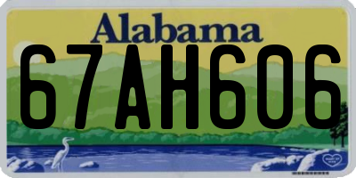 AL license plate 67AH606