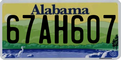 AL license plate 67AH607