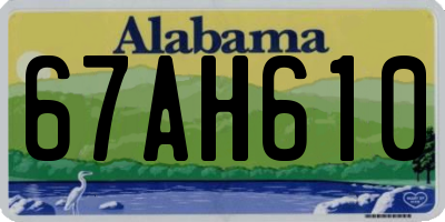 AL license plate 67AH610
