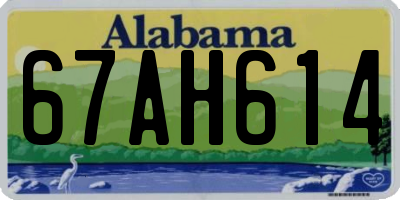 AL license plate 67AH614