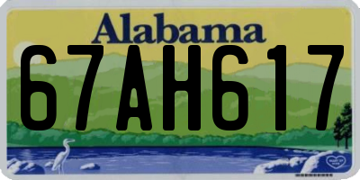 AL license plate 67AH617