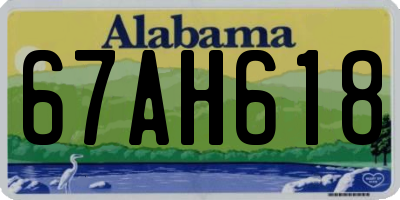 AL license plate 67AH618