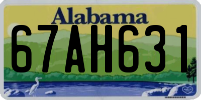 AL license plate 67AH631