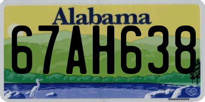 AL license plate 67AH638