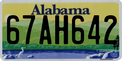 AL license plate 67AH642