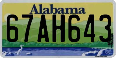 AL license plate 67AH643