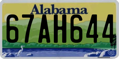 AL license plate 67AH644