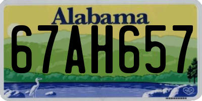 AL license plate 67AH657