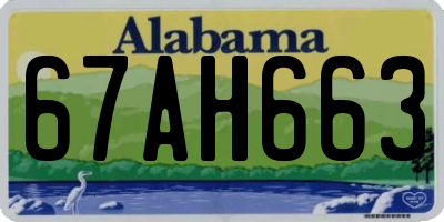 AL license plate 67AH663