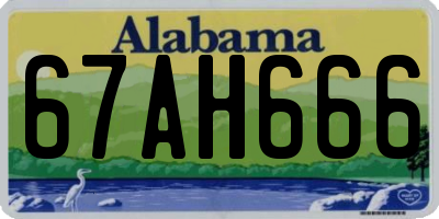 AL license plate 67AH666
