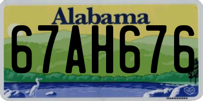 AL license plate 67AH676