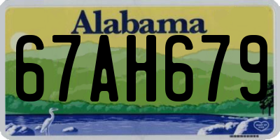 AL license plate 67AH679