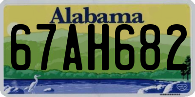 AL license plate 67AH682