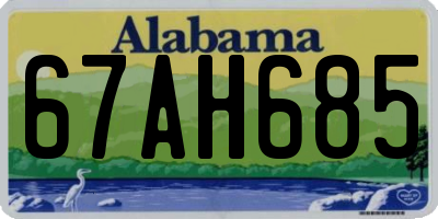 AL license plate 67AH685
