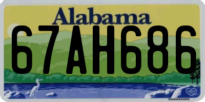 AL license plate 67AH686