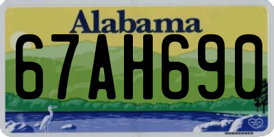 AL license plate 67AH690
