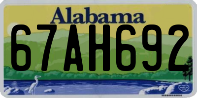 AL license plate 67AH692