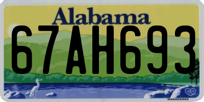 AL license plate 67AH693