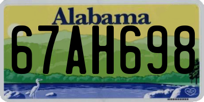 AL license plate 67AH698