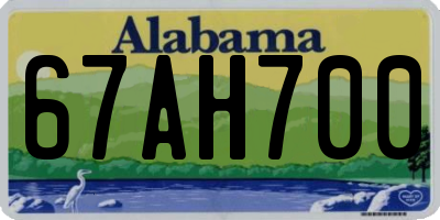 AL license plate 67AH700