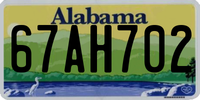 AL license plate 67AH702