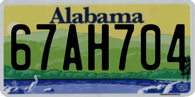 AL license plate 67AH704