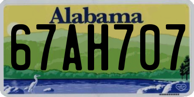 AL license plate 67AH707