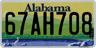 AL license plate 67AH708