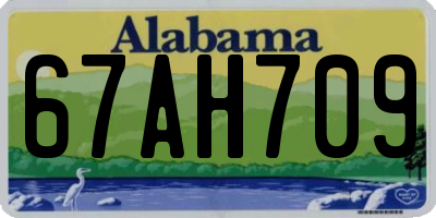 AL license plate 67AH709