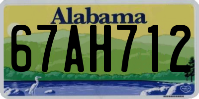 AL license plate 67AH712